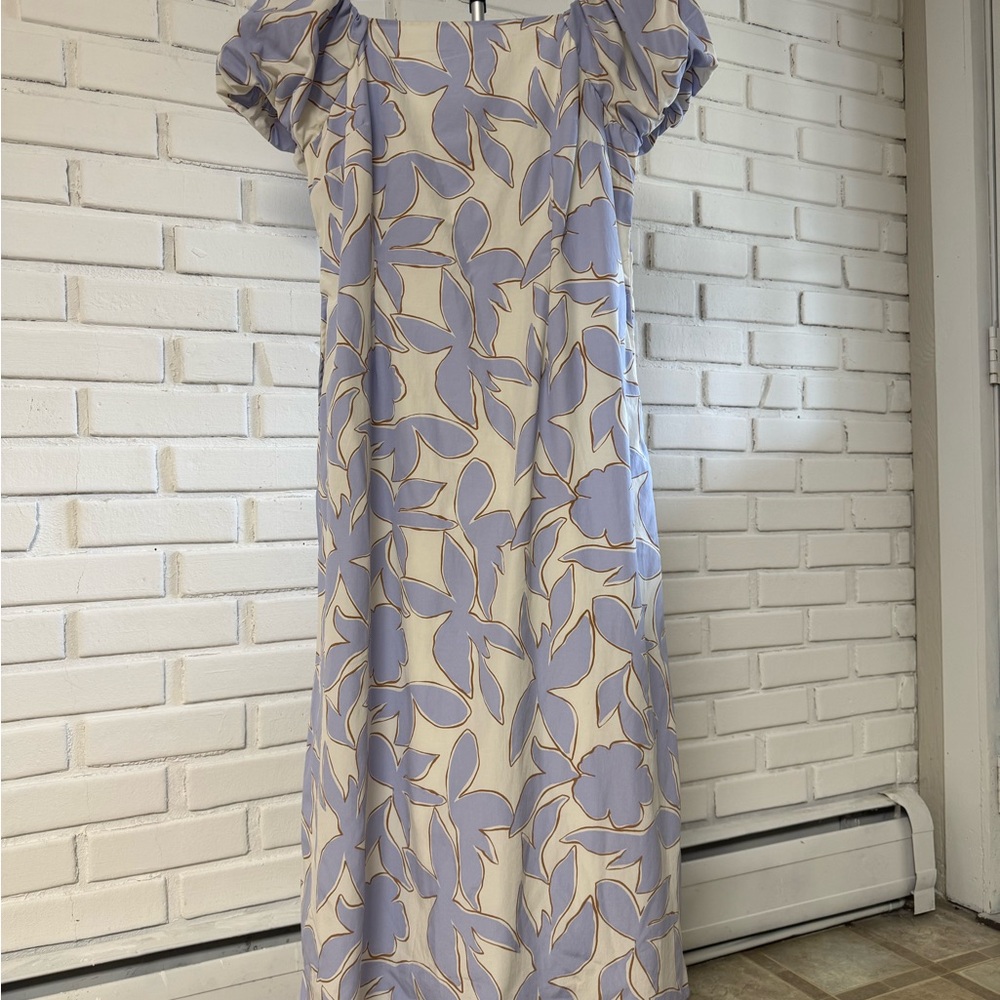 A New Day Floral Maxi Dress in soft Blue and Cream